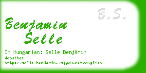 benjamin selle business card